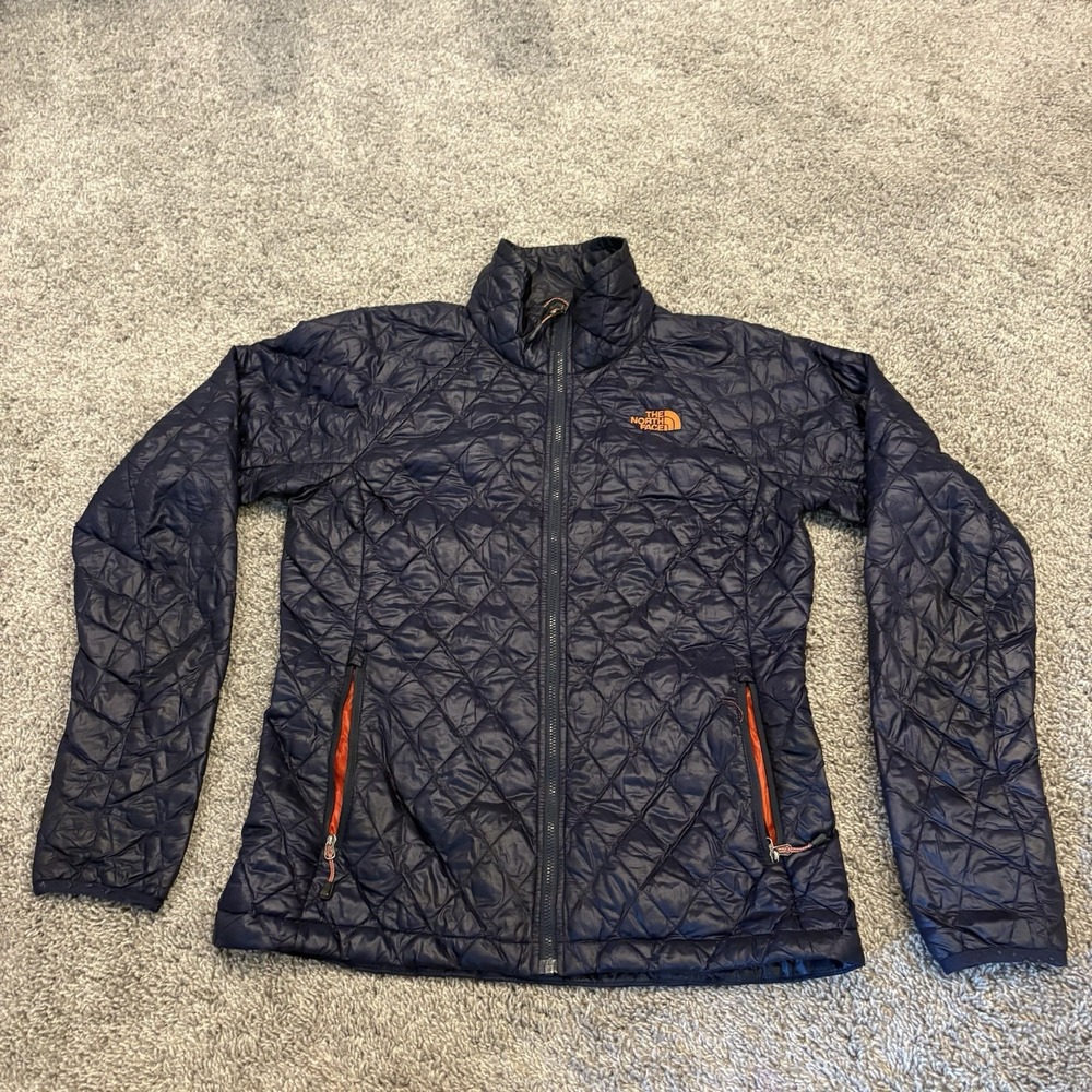North Face ThermoBall Jacket Womens S Blue Quilted Lightweight Packable Hiking
